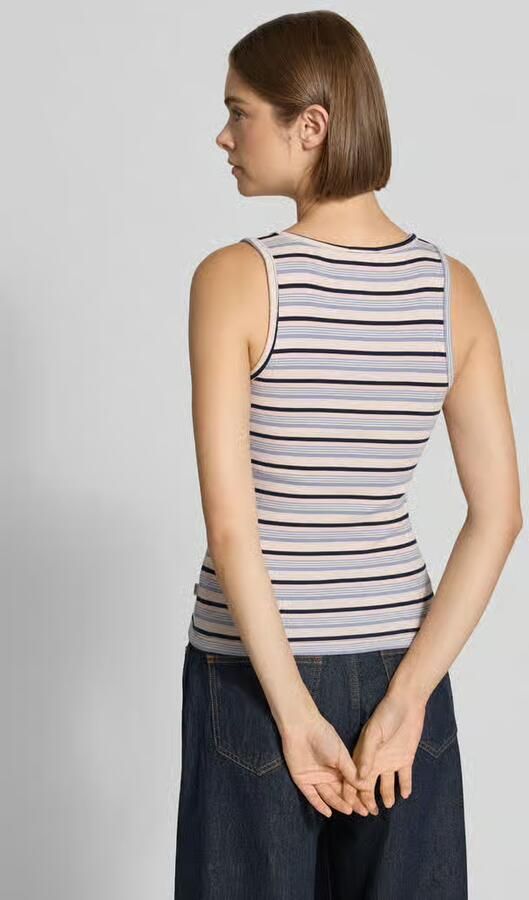 GUESS Jeans Slim fit top van katoenmix met gestikt logo