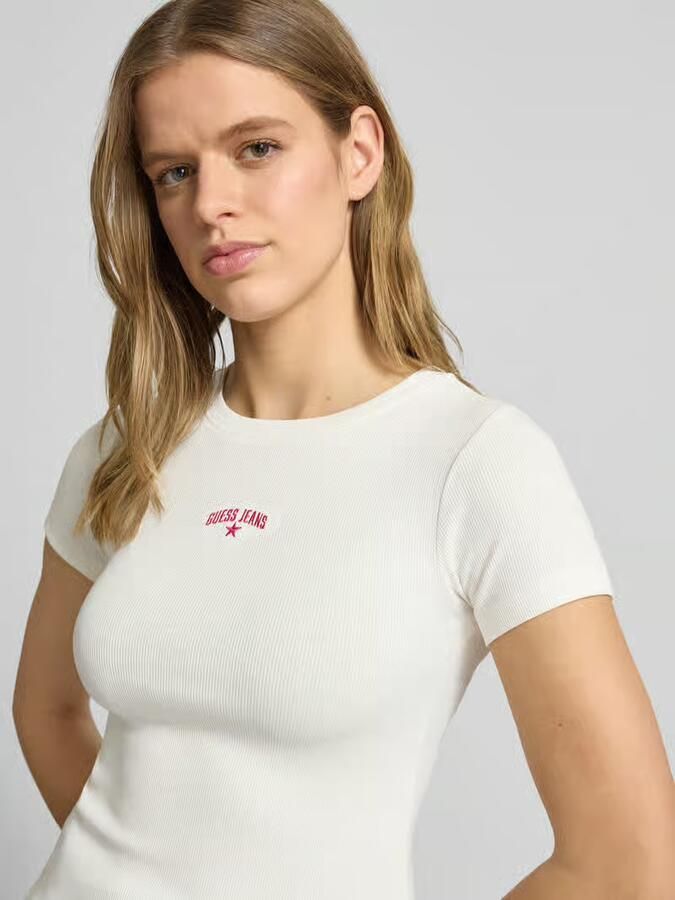Guess T-shirt Korte Mouw GJ SS CN RIB EMBRO