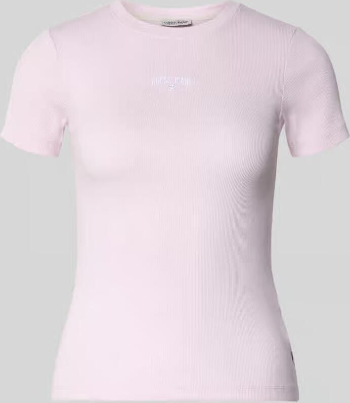 GUESS Jeans T-shirt in riblook met logo - Foto 2