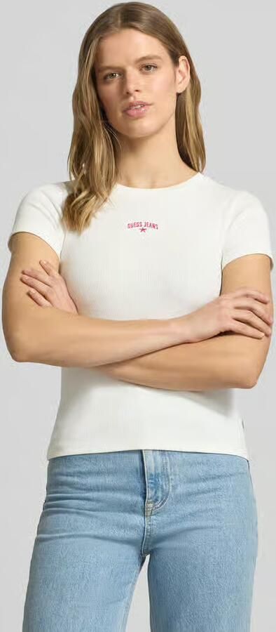 Guess T-shirt Korte Mouw GJ SS CN RIB EMBRO - Foto 4