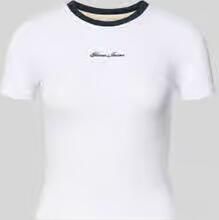 GUESS Jeans T-shirt met ronde hals en labelstitching