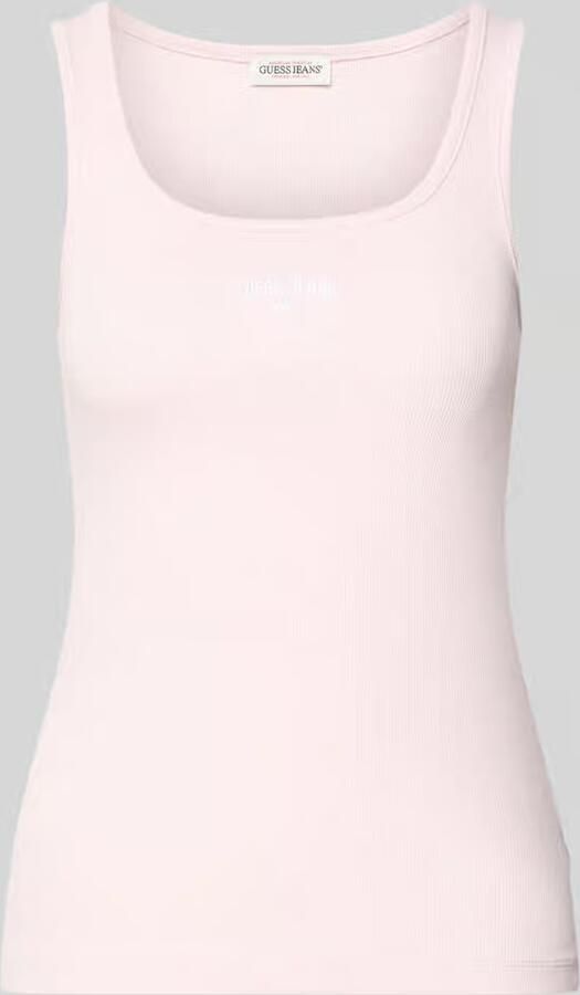 GUESS Jeans Tanktop in riblook met labelstitching - Foto 2
