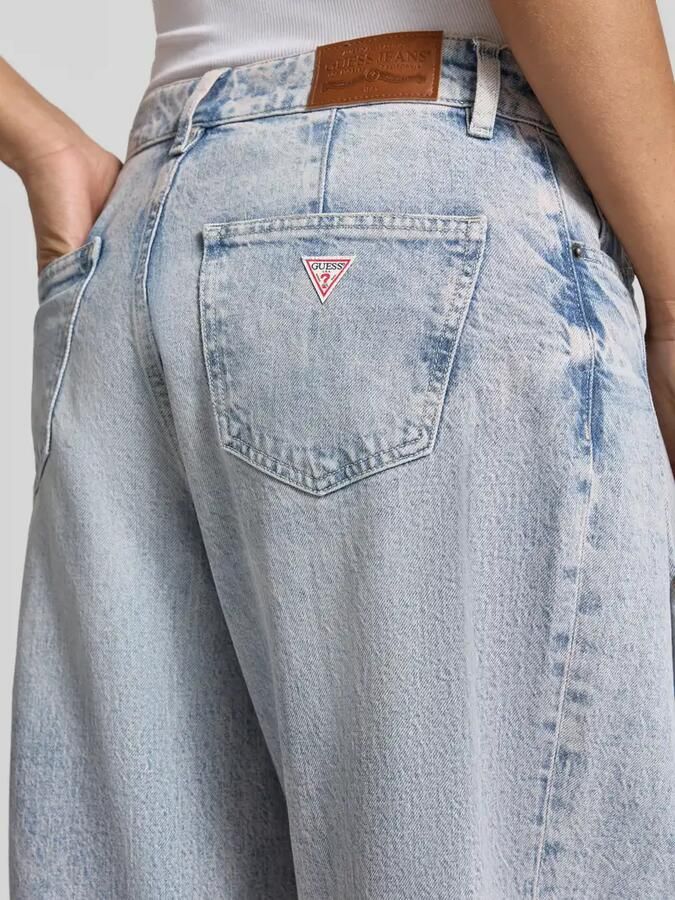 GUESS Jeans wide fit jeans met bandplooien