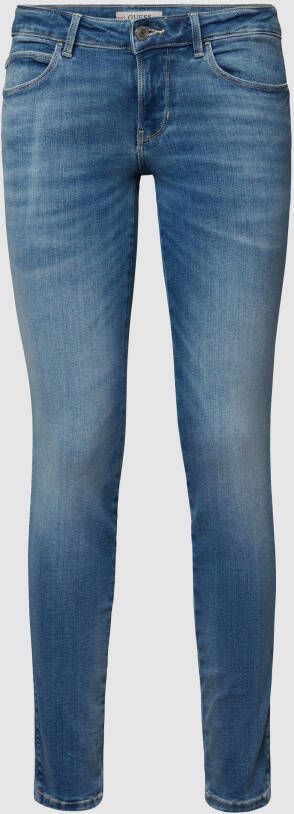 Guess Blauwe Skinny Denim Jeans Gewassen Effect Blue Dames