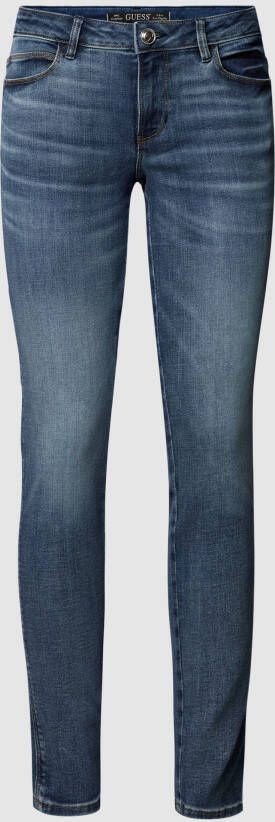Guess Mid waist jeans met merkstitching model 'CURVE'
