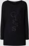 Guess Zwarte T-Shirt met Ontspannen Pasvorm en Strass Black Dames - Thumbnail 1
