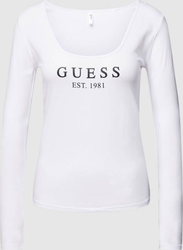 Guess Shirt met lange mouwen en labelprint model 'CARRIE'