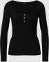Guess Shirt met lange mouwen en labeldetail van strass-steentjes model 'KARLEE' - Thumbnail 1