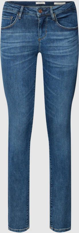 Guess Annette Skinny Jeans in Medium Blauw Denim Blue Dames