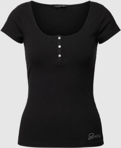 Guess T-shirt Korte Mouw ES SS KARLEE JEWEL BTN HENLEY