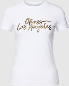 Guess T-shirt met labelprint model 'GOLD'