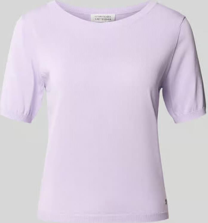 GUIDO MARIA KRETSCHMER WOMAN Gebreid shirt van lyocellmix met ronde hals - Foto 2