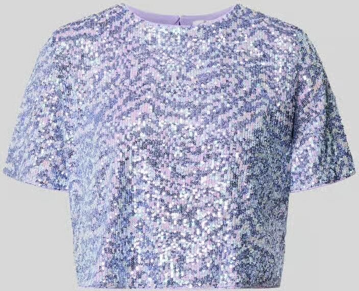 GUIDO MARIA KRETSCHMER WOMAN Kort T-shirt met pailletten model 'Dine' - Foto 2
