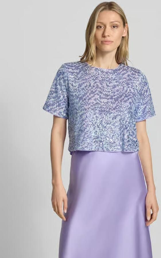 GUIDO MARIA KRETSCHMER WOMAN Kort T-shirt met pailletten model 'Dine' - Foto 3