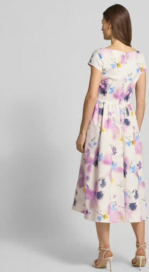 GUIDO MARIA KRETSCHMER WOMAN Midi-jurk met een florale all-over print Model 'Bridgerton' GMK for Bridgerton