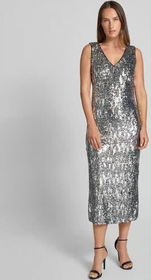 GUIDO MARIA KRETSCHMER WOMAN Regular fit midi-jurk met V-hals model 'Asya' - Foto 2