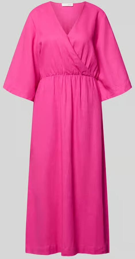 GUIDO MARIA KRETSCHMER WOMAN midi-jurk van linnenmix met kimonomouwen model 'Laura'