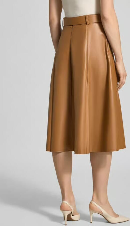 GUIDO MARIA KRETSCHMER WOMAN Midirok in leerlook met riem model 'SALLY'
