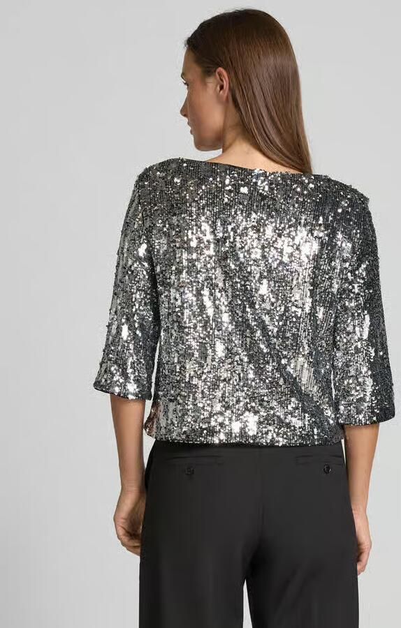 GUIDO MARIA KRETSCHMER WOMAN Regular fit blouse met all-over pailletten model 'Asya'