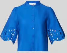 GUIDO MARIA KRETSCHMER WOMAN regular fit blouse met opengewerkte borduursels model 'Marika'