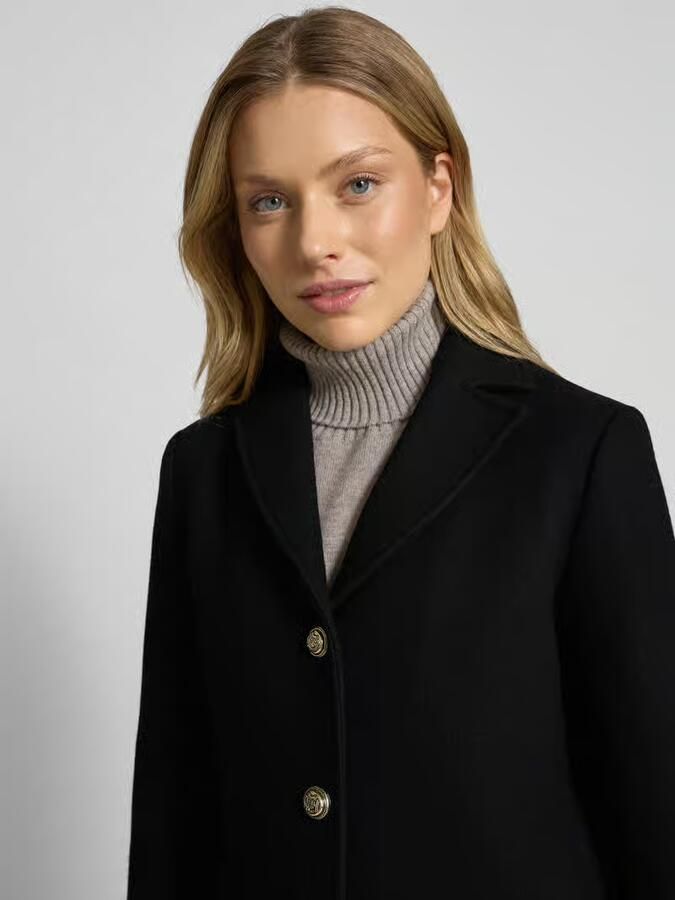 GUIDO MARIA KRETSCHMER WOMAN Regular fit lange wollen jas met reverskraag model 'Drew'