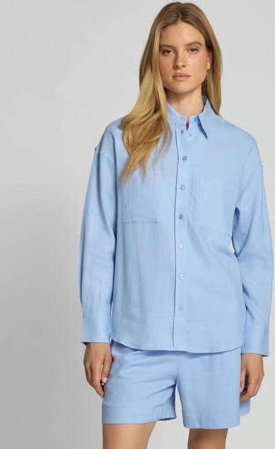 GUIDO MARIA KRETSCHMER WOMAN Regular fit linnen blouse met borstzakken model 'SHIRIN' - Foto 2