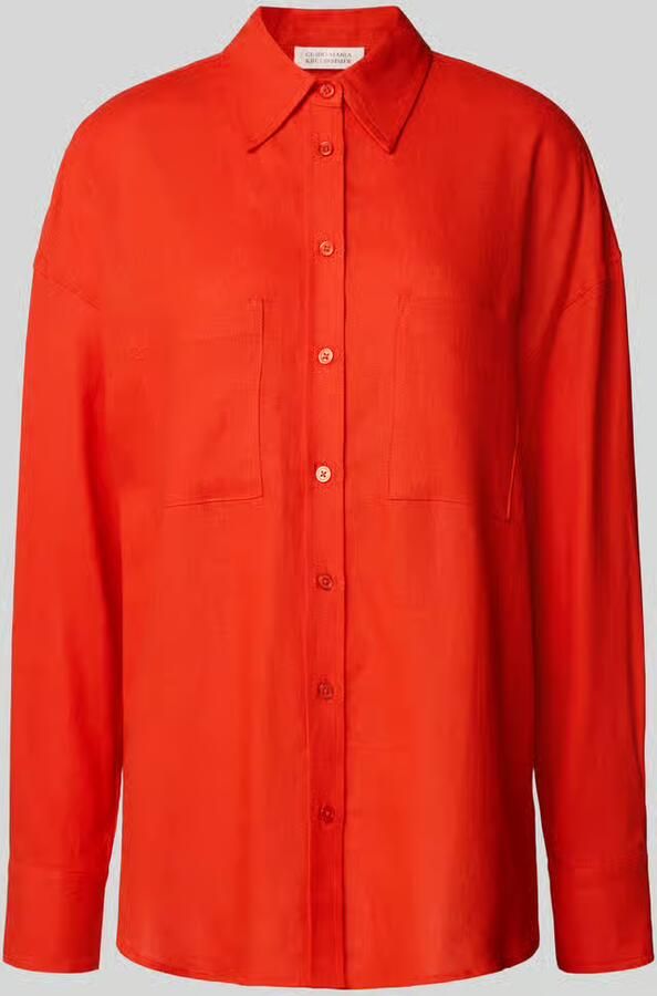 GUIDO MARIA KRETSCHMER WOMAN Regular fit linnen blouse met overhemdkraag model 'SHIRIN' - Foto 2