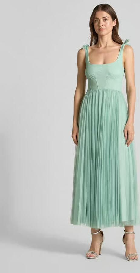 GUIDO MARIA KRETSCHMER WOMAN Regular fit midi-jurk met mesh model 'Penelope' - Foto 3