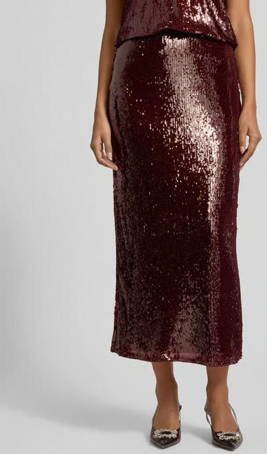 GUIDO MARIA KRETSCHMER WOMAN Regular fit midirok met all-over pailletten model 'Diana' - Foto 2