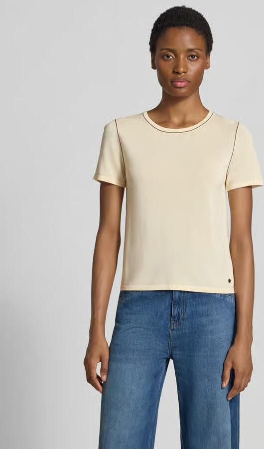GUIDO MARIA KRETSCHMER WOMAN Regular fit t-shirt van lyocellmix model 'Stella' - Foto 3