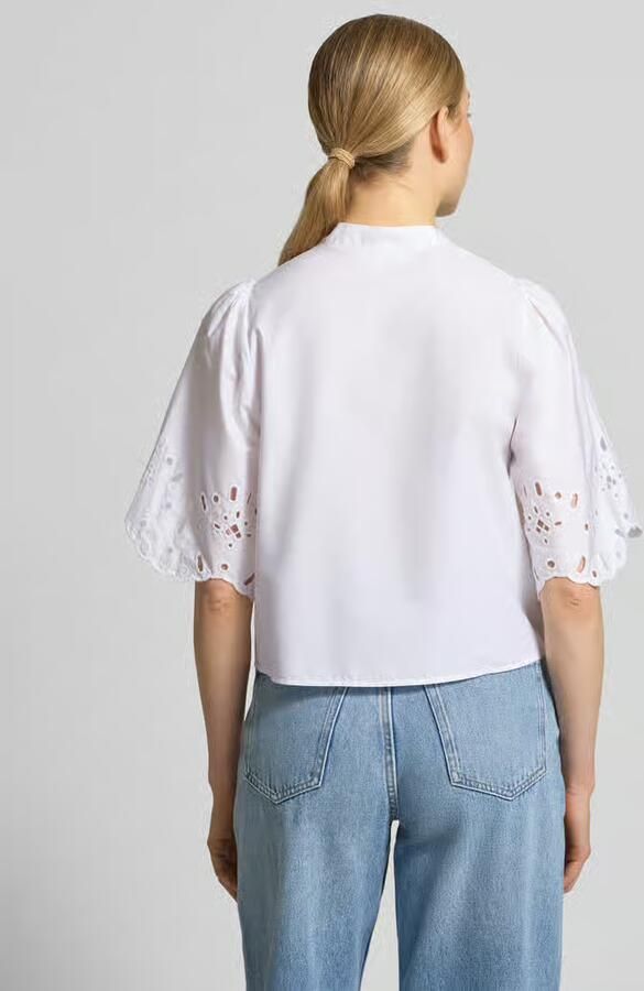 GUIDO MARIA KRETSCHMER WOMAN relaxed fit blouse met ajourwerk model 'Marika' - Foto 2