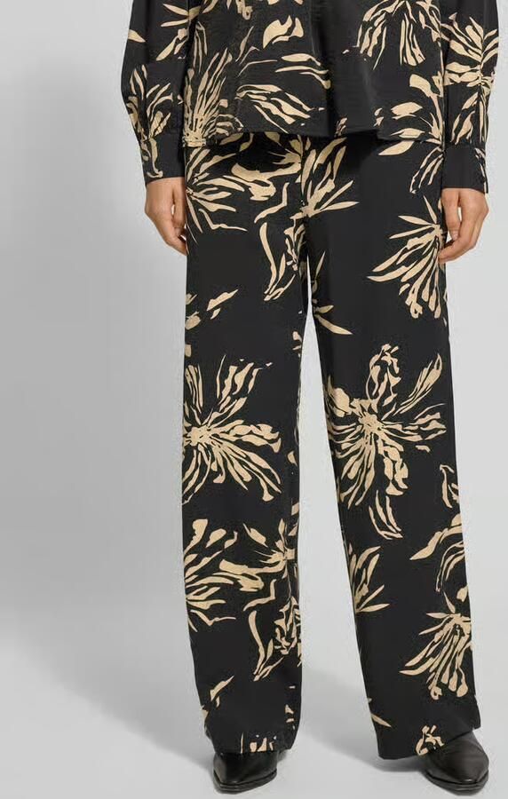 GUIDO MARIA KRETSCHMER WOMAN Relaxed fit stoffen broek van viscosemix model 'Ayana' - Foto 2