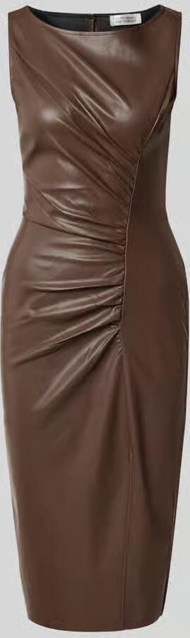 GUIDO MARIA KRETSCHMER WOMAN Slim Fit midi-jurk in leerlook model 'Lisann'