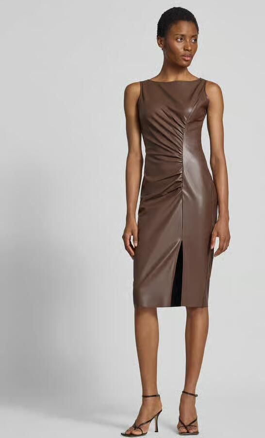 GUIDO MARIA KRETSCHMER WOMAN Slim Fit midi-jurk in leerlook model 'Lisann' - Foto 2