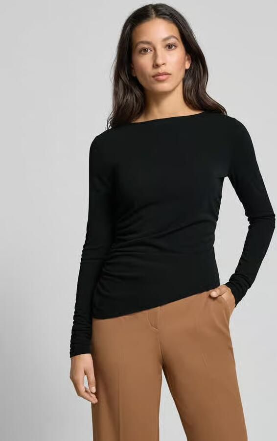 GUIDO MARIA KRETSCHMER WOMAN Slim fit shirt met lange mouwen in geplooide look model 'Hellen' - Foto 2
