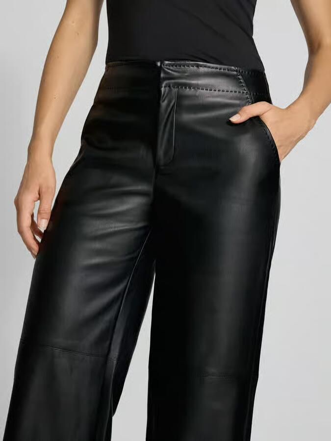 GUIDO MARIA KRETSCHMER WOMAN Stoffen broek in leerlook model 'Admira'