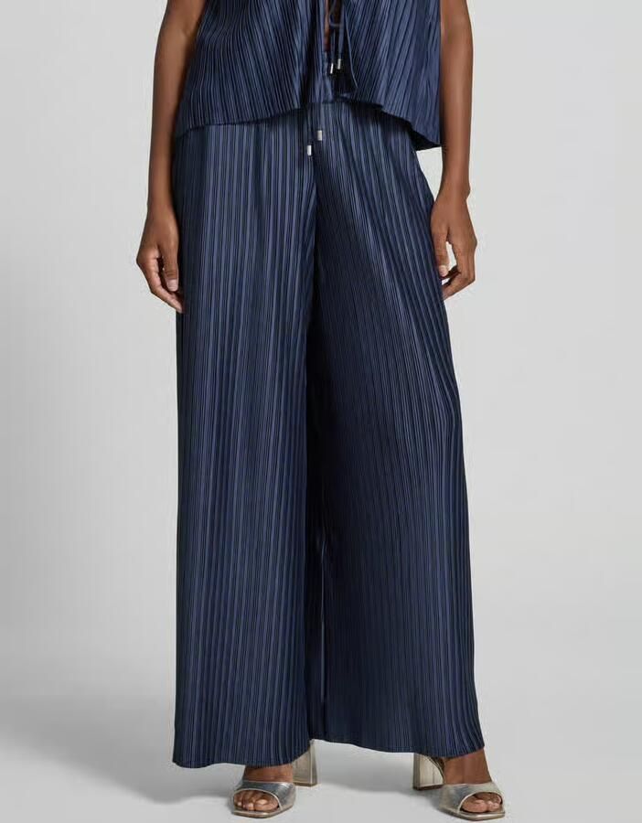 GUIDO MARIA KRETSCHMER WOMAN wide fit broek met elastische band model 'Mala' - Foto 3