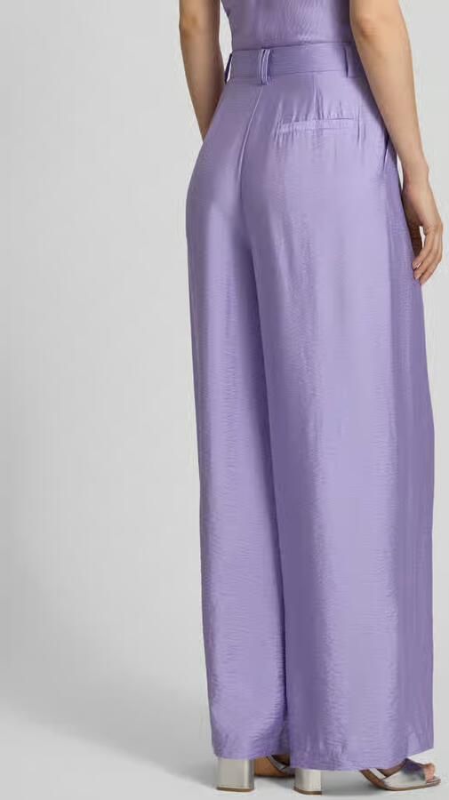 GUIDO MARIA KRETSCHMER WOMAN Wide fit broek van viscosemix model 'Finja' - Foto 3