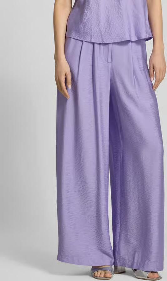 GUIDO MARIA KRETSCHMER WOMAN Wide fit broek van viscosemix model 'Finja' - Foto 2