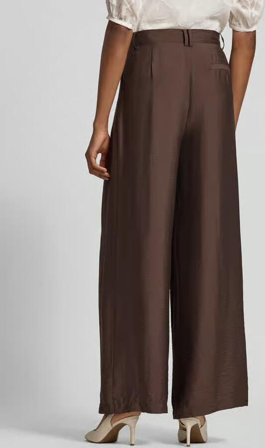 GUIDO MARIA KRETSCHMER WOMAN wide fit broek van viscosemix model 'Finja' - Foto 3