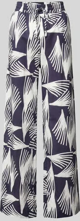 GUIDO MARIA KRETSCHMER WOMAN Wide fit stoffen broek met all-over bloemenprint model 'Lani' - Foto 2
