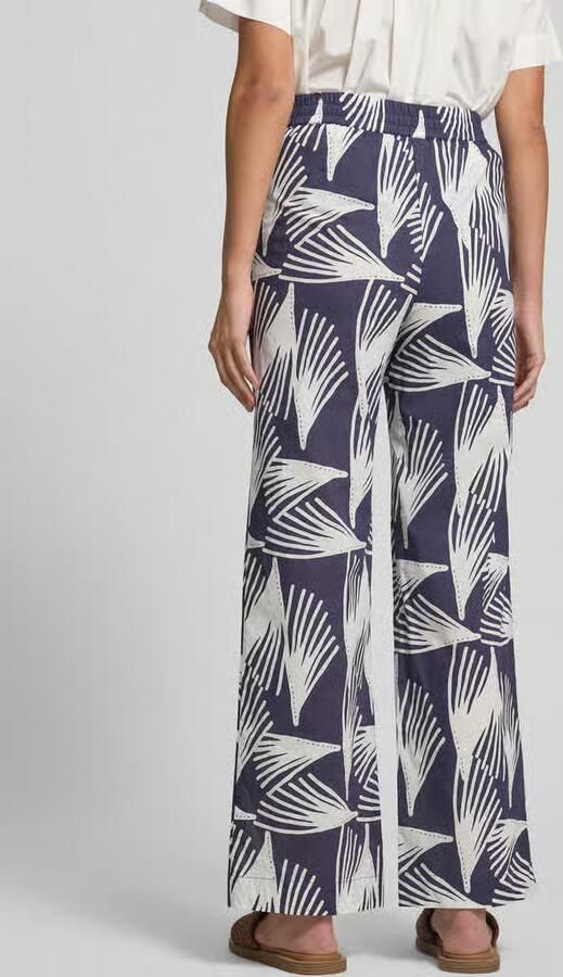 GUIDO MARIA KRETSCHMER WOMAN Wide fit stoffen broek met all-over bloemenprint model 'Lani' - Foto 3