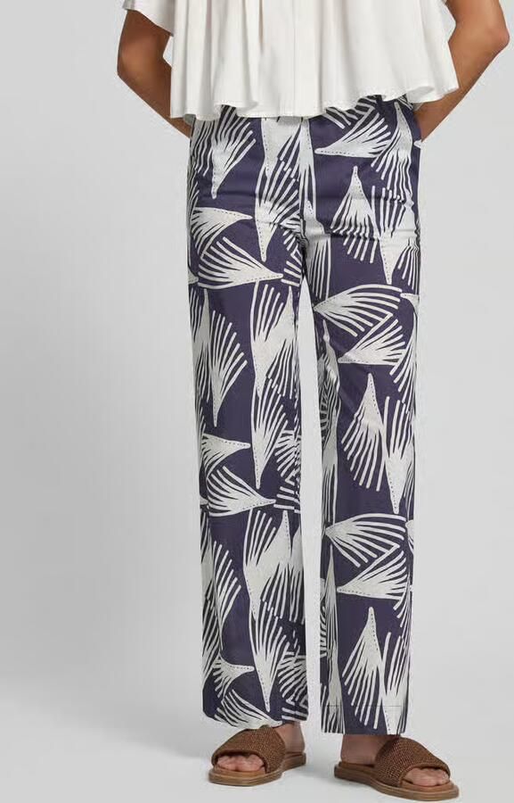 GUIDO MARIA KRETSCHMER WOMAN Wide fit stoffen broek met all-over bloemenprint model 'Lani' - Foto 2