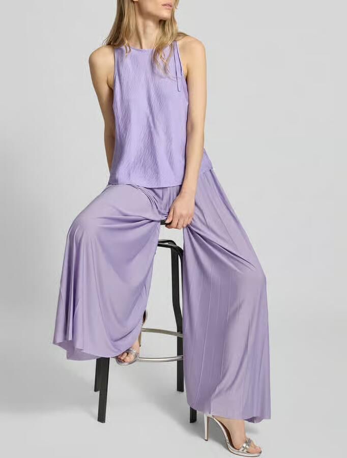 GUIDO MARIA KRETSCHMER WOMAN wide fit stoffen broek met plooi-look model 'Samantha'