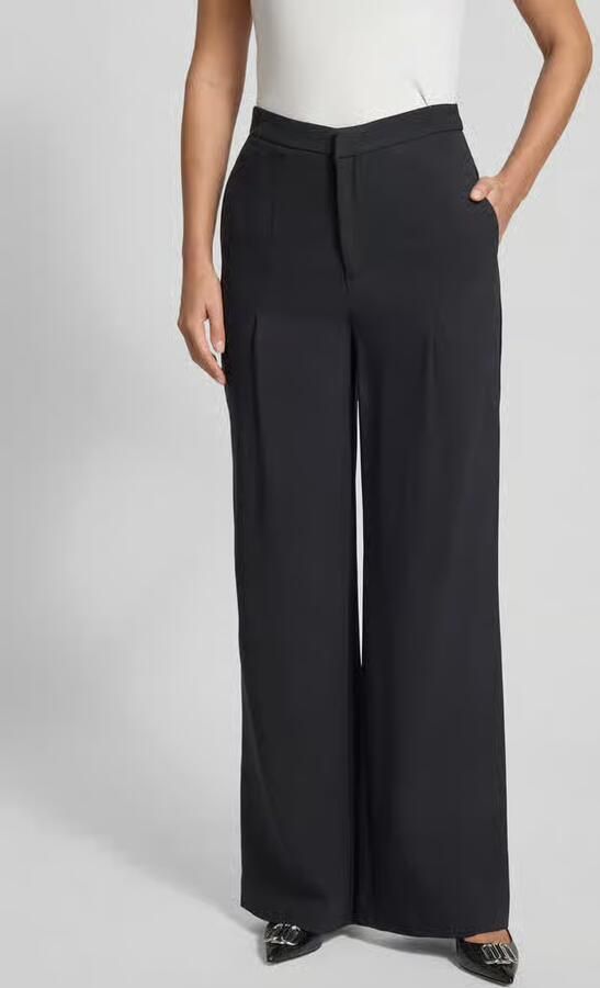 GUIDO MARIA KRETSCHMER WOMAN Wide fit stoffen broek van viscosemix model 'Inga'