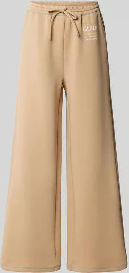 GUIDO MARIA KRETSCHMER WOMAN wide fit sweatpants van katoenmix model 'Gunda'