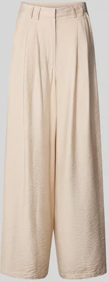 GUIDO MARIA KRETSCHMER WOMAN Wide leg bandplooibroek in kreuklook model 'Finja'