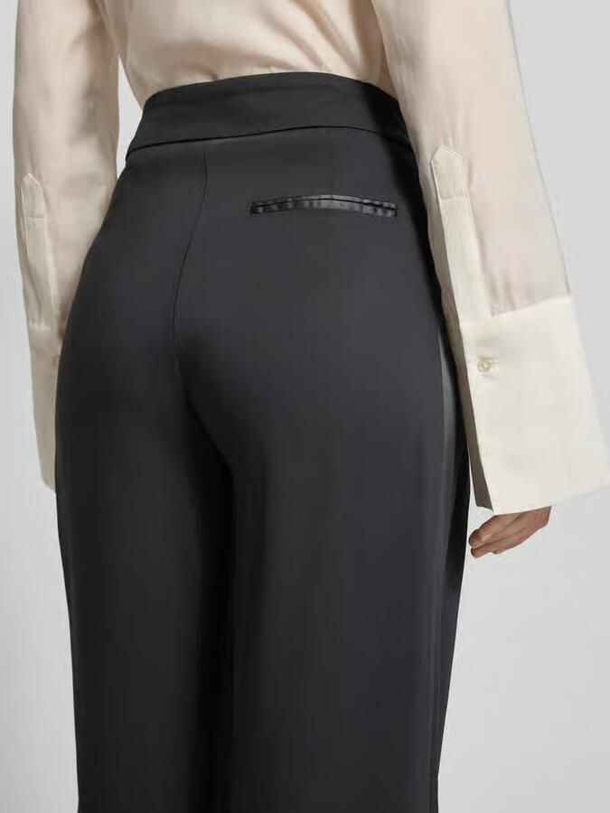 GUIDO MARIA KRETSCHMER WOMAN Wide leg stoffen broek met bandplooien model 'Cecile'
