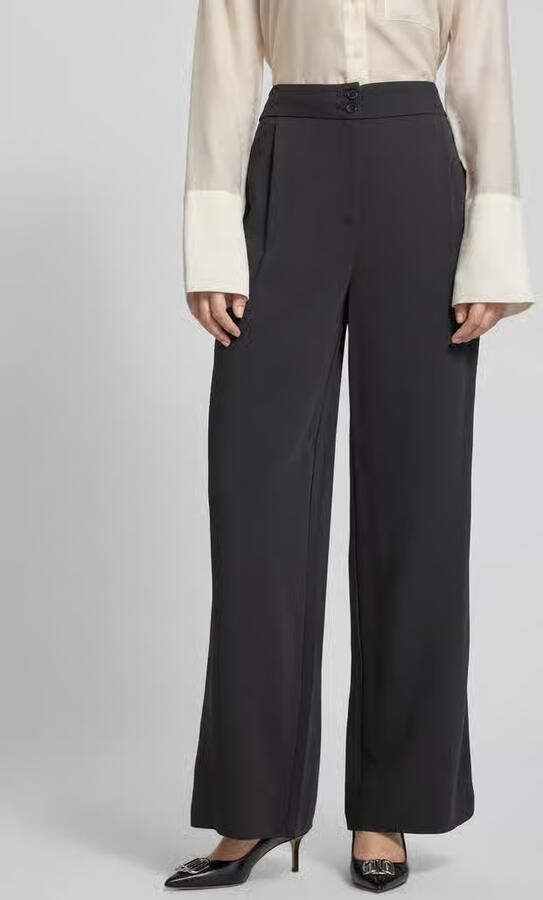 GUIDO MARIA KRETSCHMER WOMAN Wide leg stoffen broek met bandplooien model 'Cecile' - Foto 3