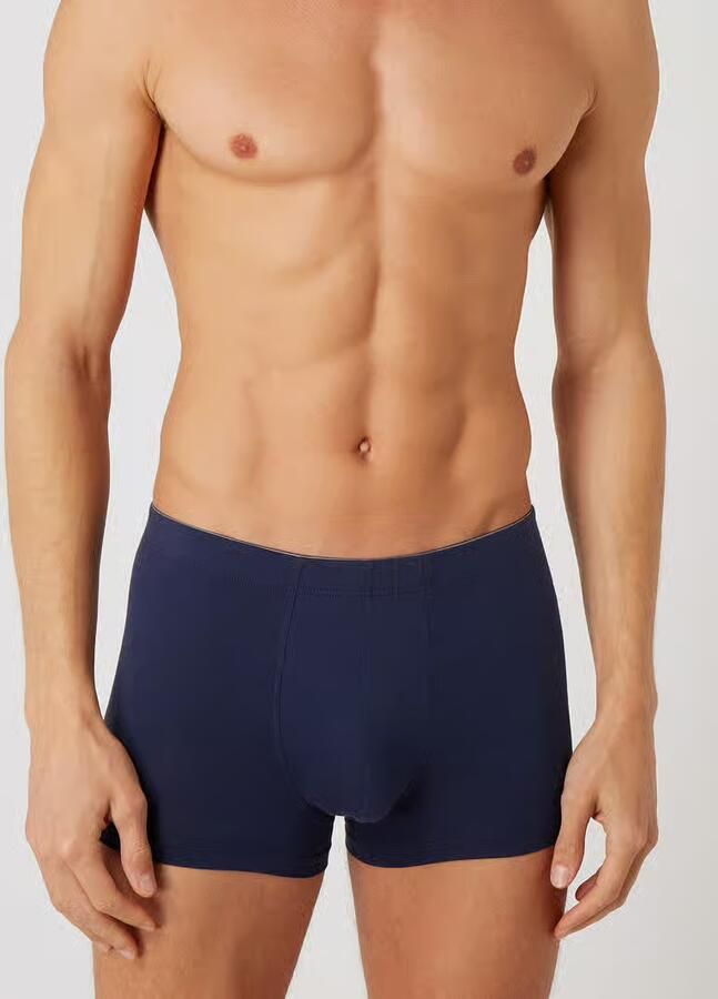 Hanro Katoenen shorts Blue Heren